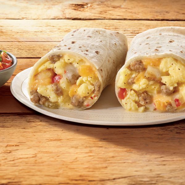 Breakfast Burrito with Egg, Sausage, Cheese & Potato