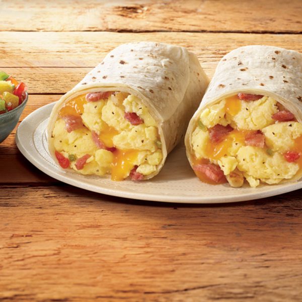 Breakfast Burrito with Egg, Bacon & Cheese